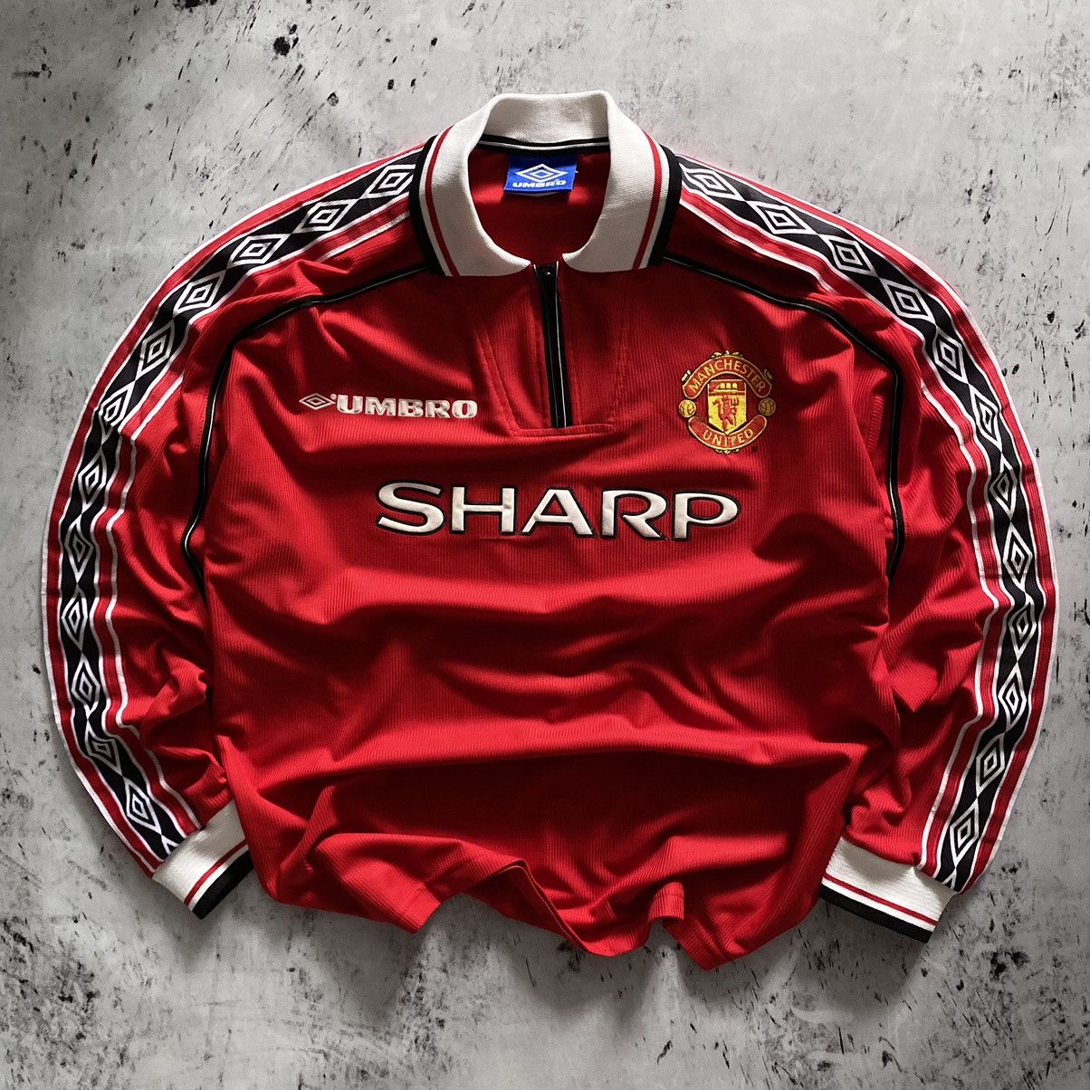 Maillot Vintage Extérieur Manchester United 1999/2001 - Umbro, Taille XL, Manches Courtes, Occasion
