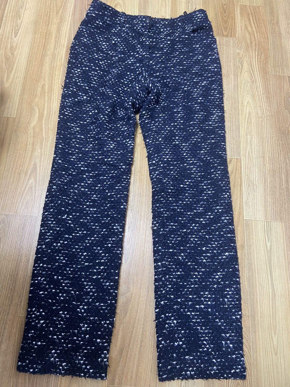 Chanel 38 Chanel aw04 black navy white tweed pants Size 27" / US 4 / IT 40 - 1 Thumbnail