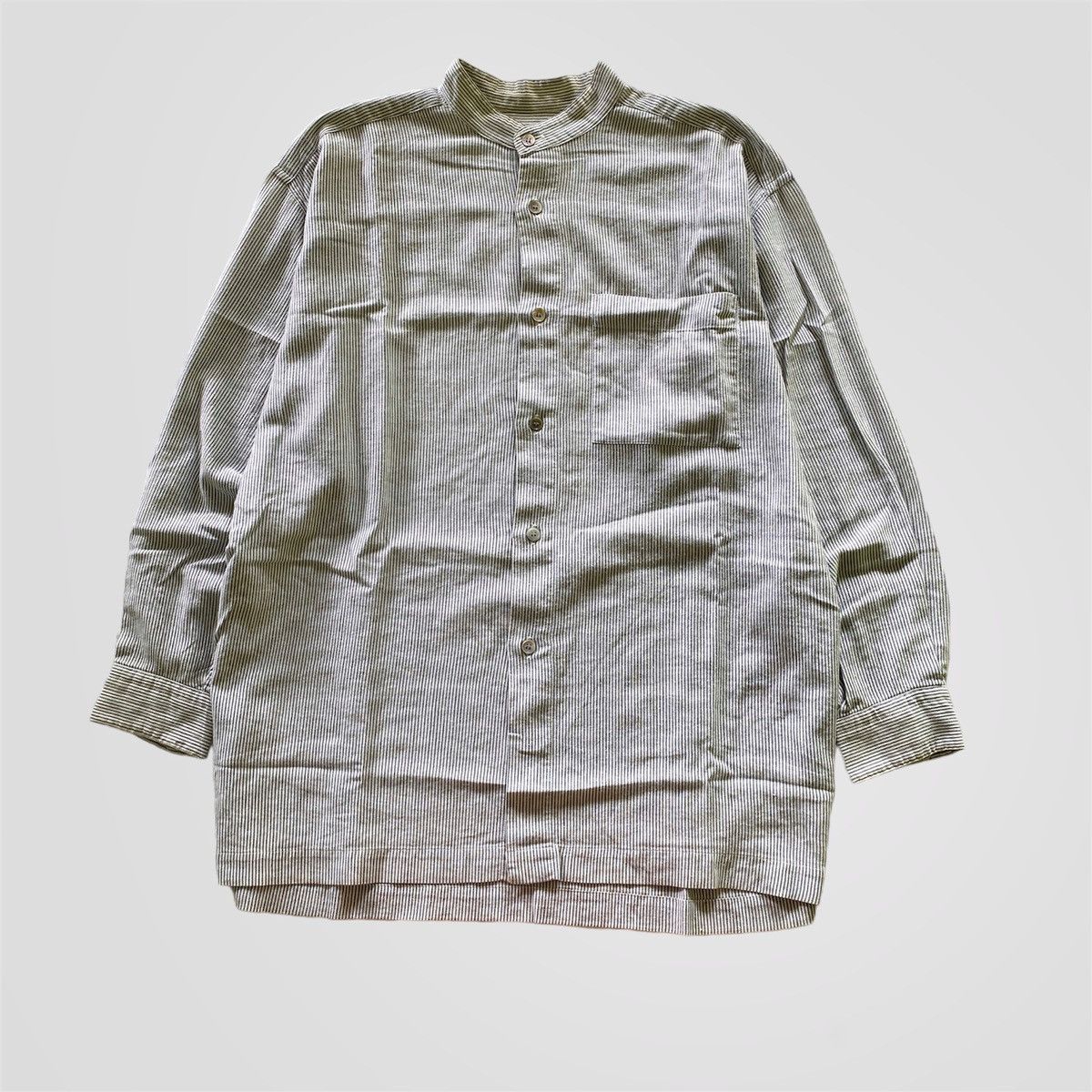 Issey Miyake MiyakeDesignStudio MandarinCollar LinenShirt Size US L / EU 52-54 / 3 - 1 Thumbnail