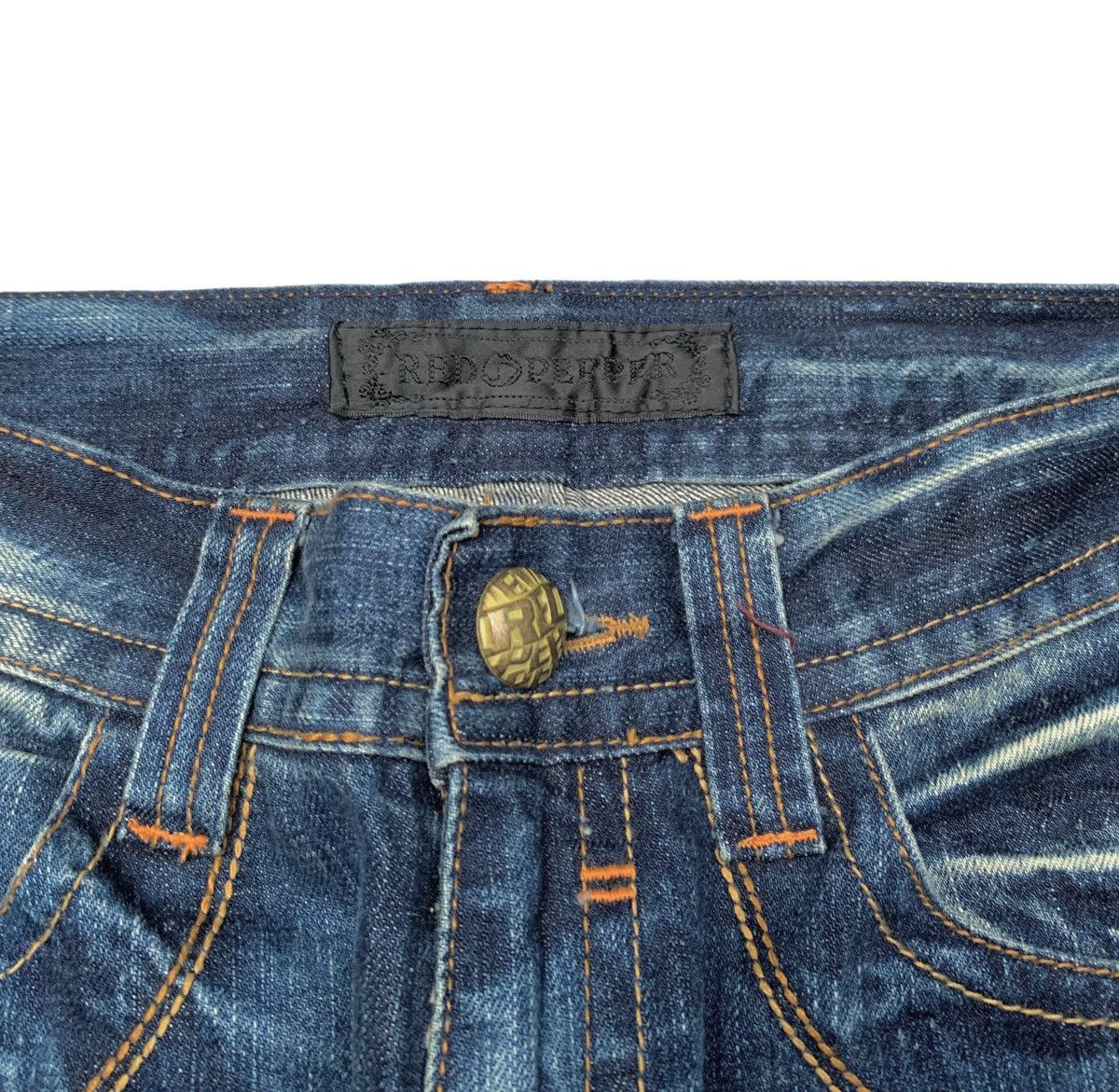 If Six Was Nine Rare Vintage Brand Red Pepper Distressed Flared Jeans 1990s Size US 30 / EU 46 - 10 Thumbnail