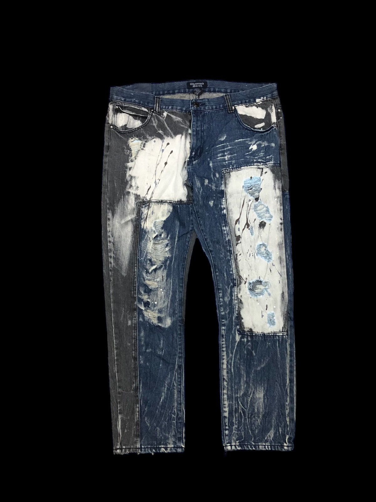 Other RECONTRUCTED SPLATTER DISTRESSED DENIM BY DIAMOND STASH Size US 41 - 1 Thumbnail