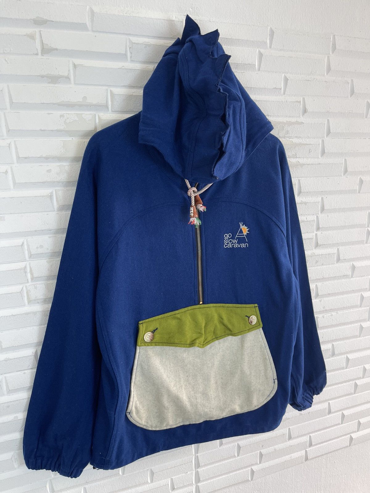 go slow caravan VINTAGE OUTDOOR OUTFIT GO SLOW CARAVAN WOOL ANORAK HOODIES Size US M / EU 48-50 / 2 - 2 Thumbnail