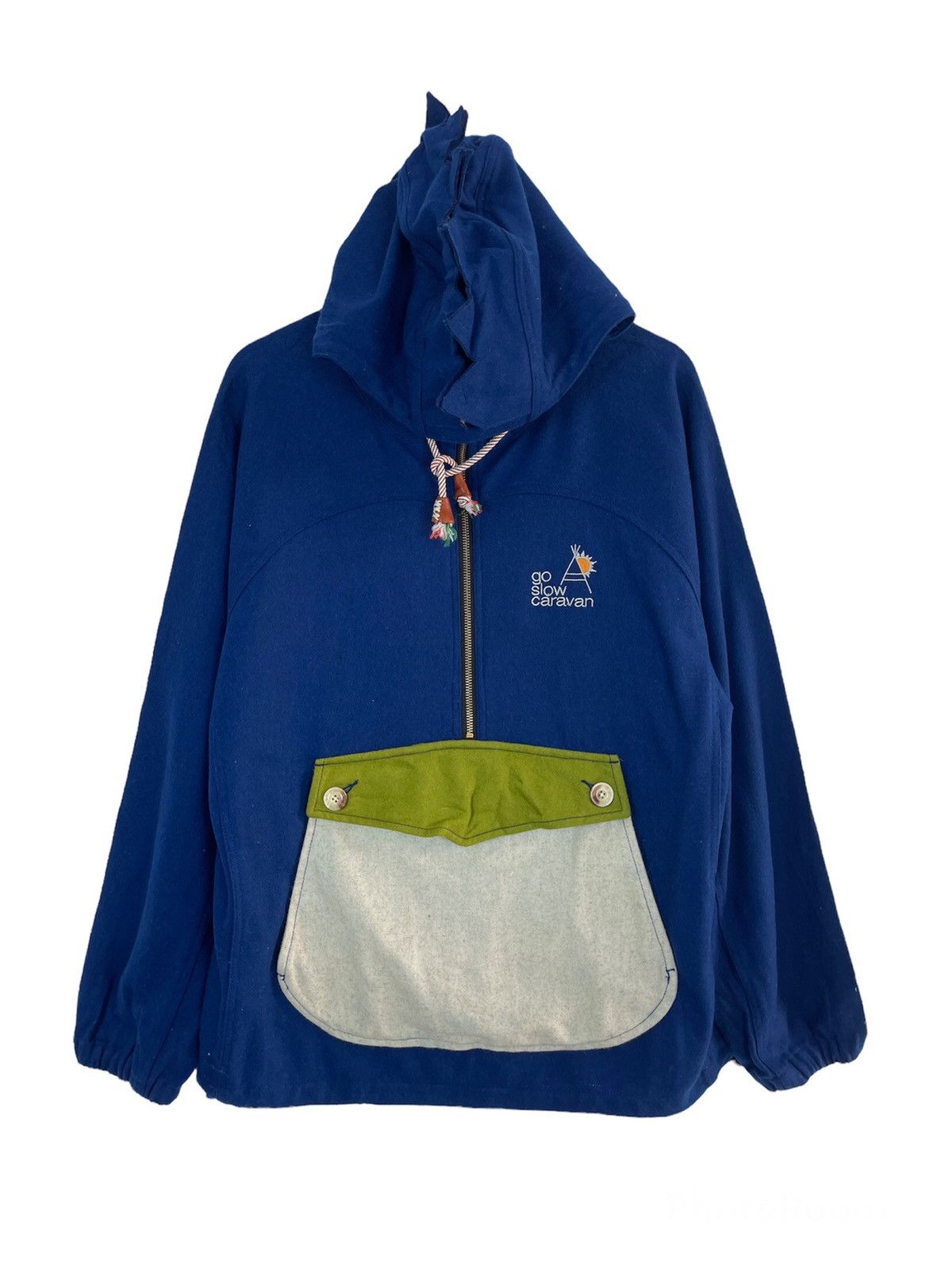 go slow caravan VINTAGE OUTDOOR OUTFIT GO SLOW CARAVAN WOOL ANORAK HOODIES Size US M / EU 48-50 / 2 - 1 Thumbnail