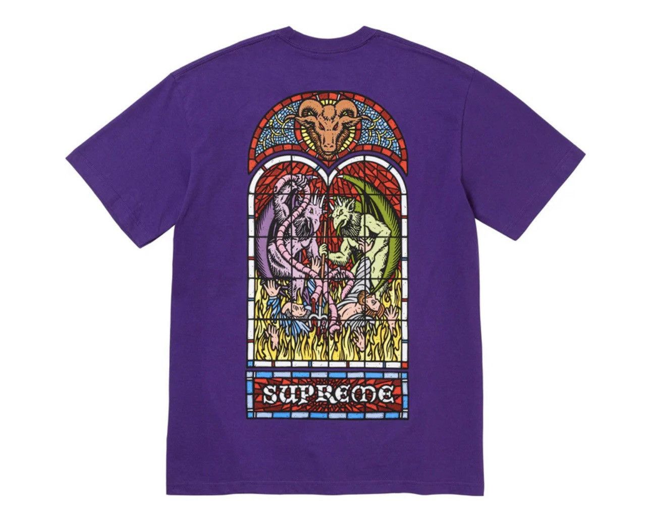 image of Supreme Worship Tee in Purple, Men's (Size XL)