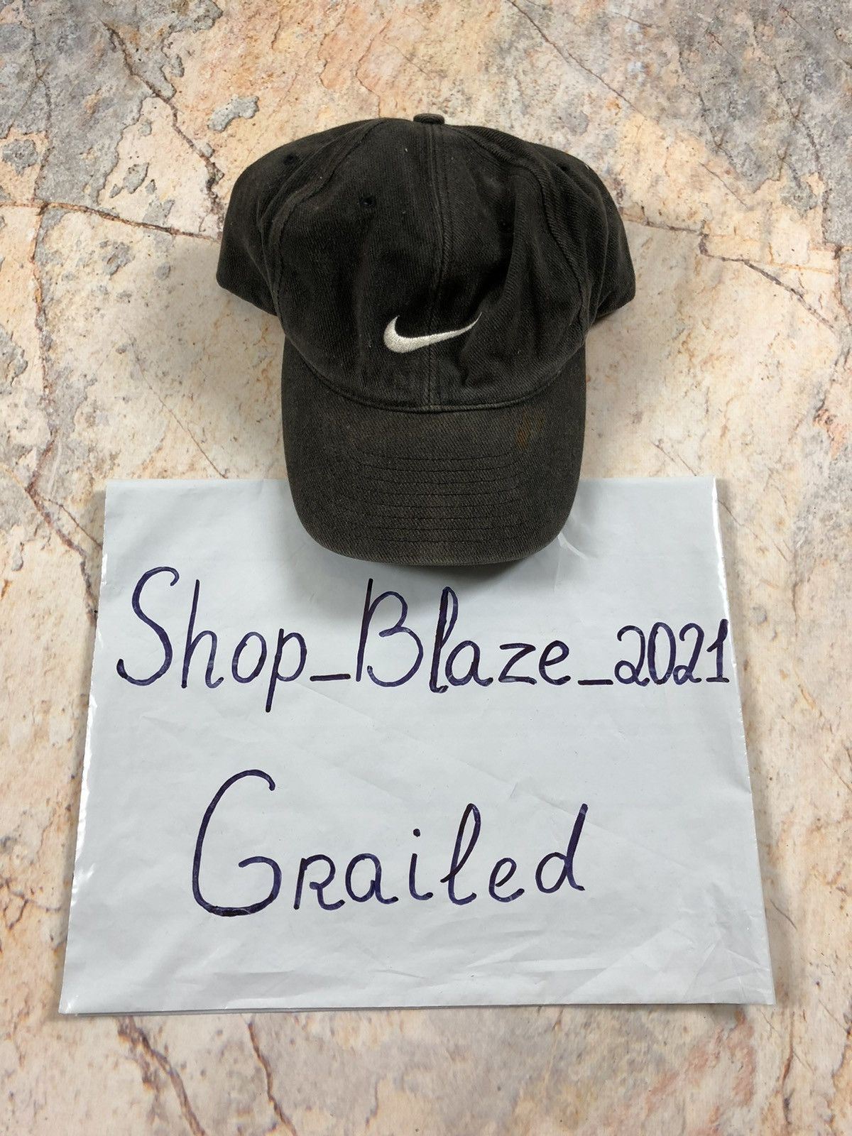 Nike × Vintage Nike vintage blue logo cap Size ONE SIZE - 2 Thumbnail