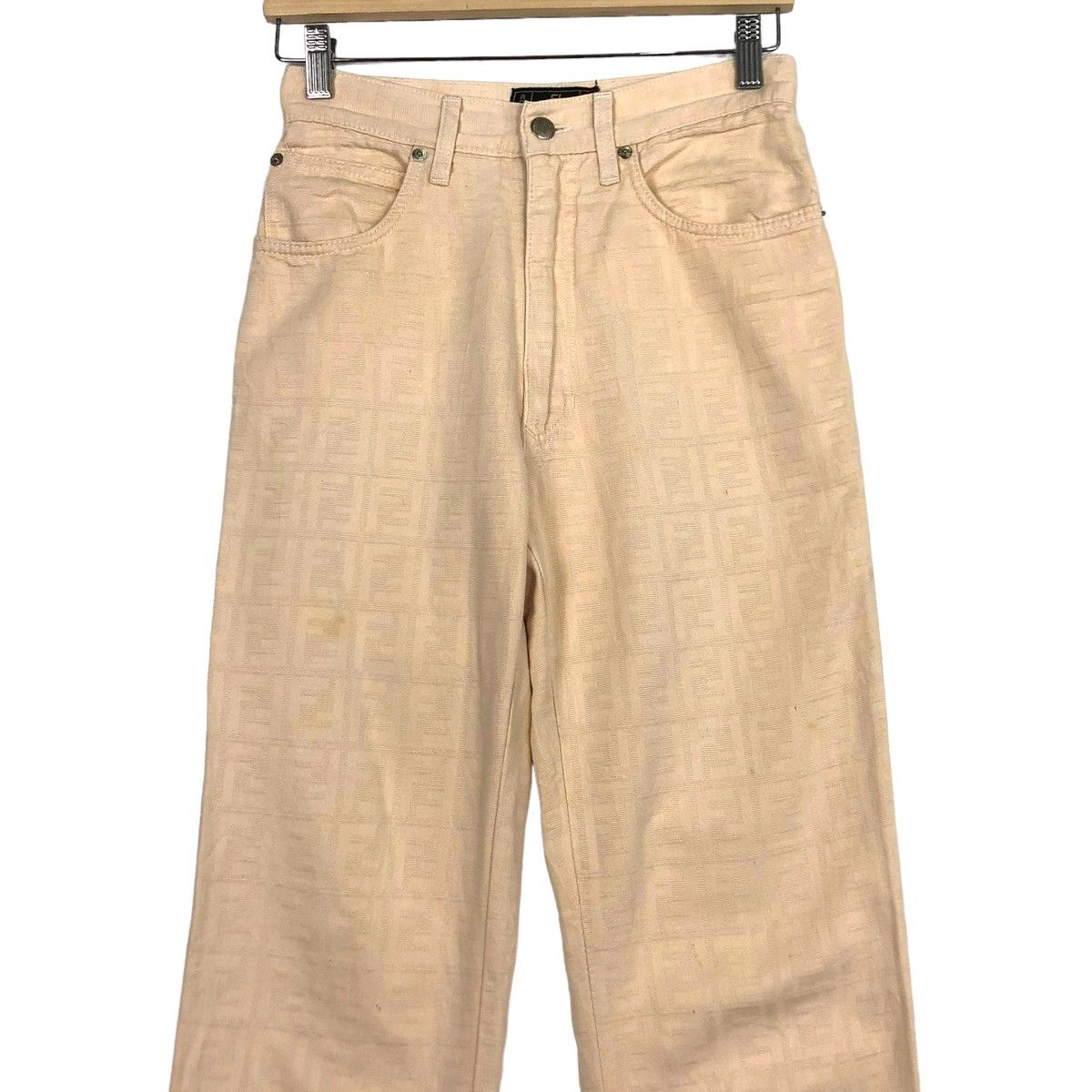 Fendi × Vintage 💥VINTAGE FENDI FF ZUCCA MONOGRAM COTTAN PANT Size 28" / US 6 / IT 42 - 4 Thumbnail