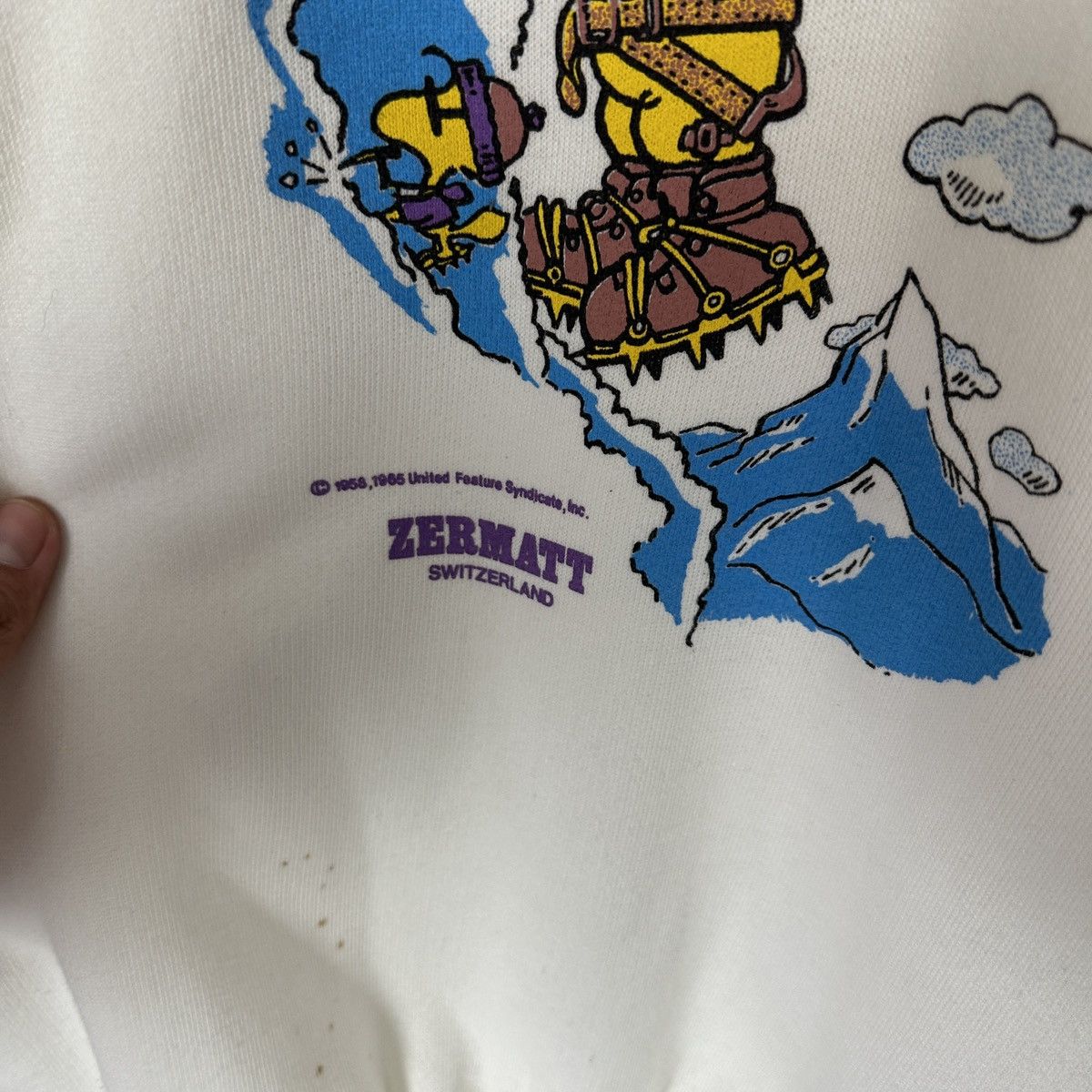 Peanuts Vintage 1960s Peanuts Zermatt Switzerland Skies sweatshirt Size US M / EU 48-50 / 2 - 4 Thumbnail