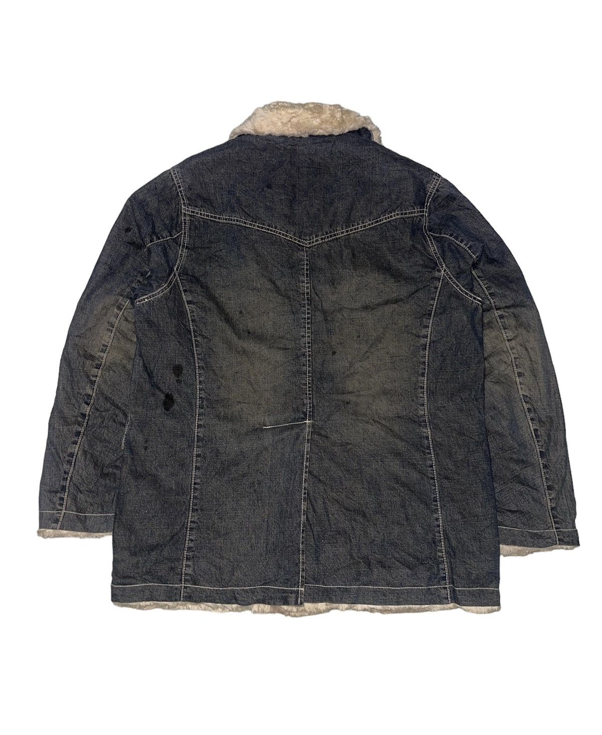 Japanese Brand Vintage Allix Design Fur Denim Jacket Size US M / EU 48-50 / 2 - 2 Thumbnail