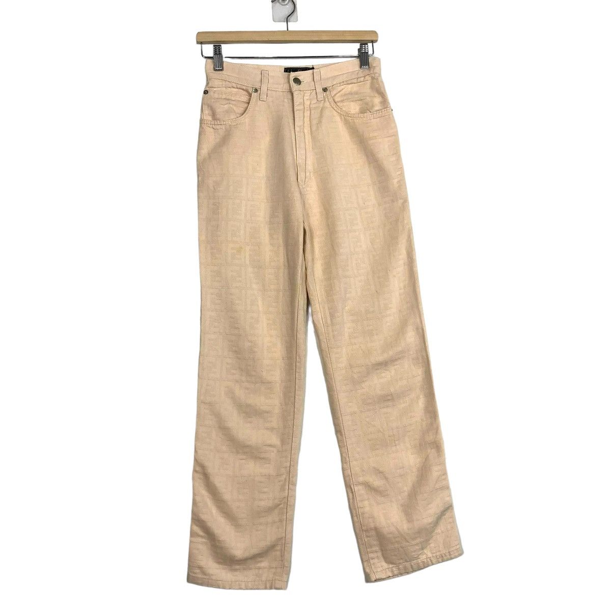 Fendi × Vintage 💥VINTAGE FENDI FF ZUCCA MONOGRAM COTTAN PANT Size 28" / US 6 / IT 42 - 2 Thumbnail