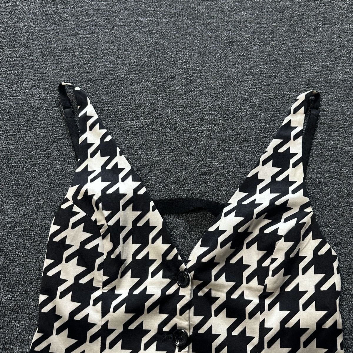 Dolce & Gabbana Vintage Archive Dolce & Gabbana Houndstooth Silk Vest Size M / US 6-8 / IT 42-44 - 7 Thumbnail