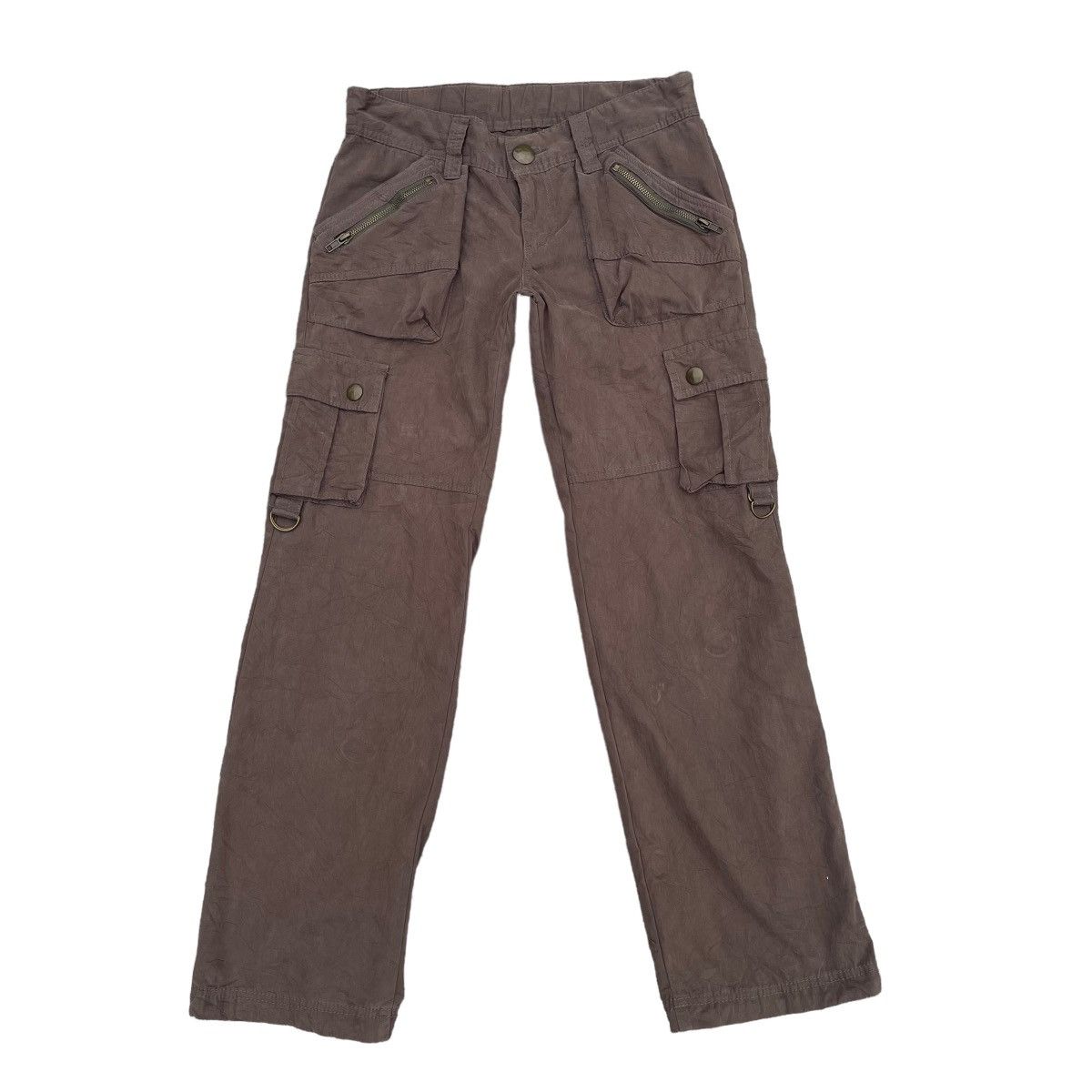 image of Beauty Beast x Hysteric Glamour Ce2 Utility Tactical Bondage Nylon Cargo Pants in Dark Brown (Size 