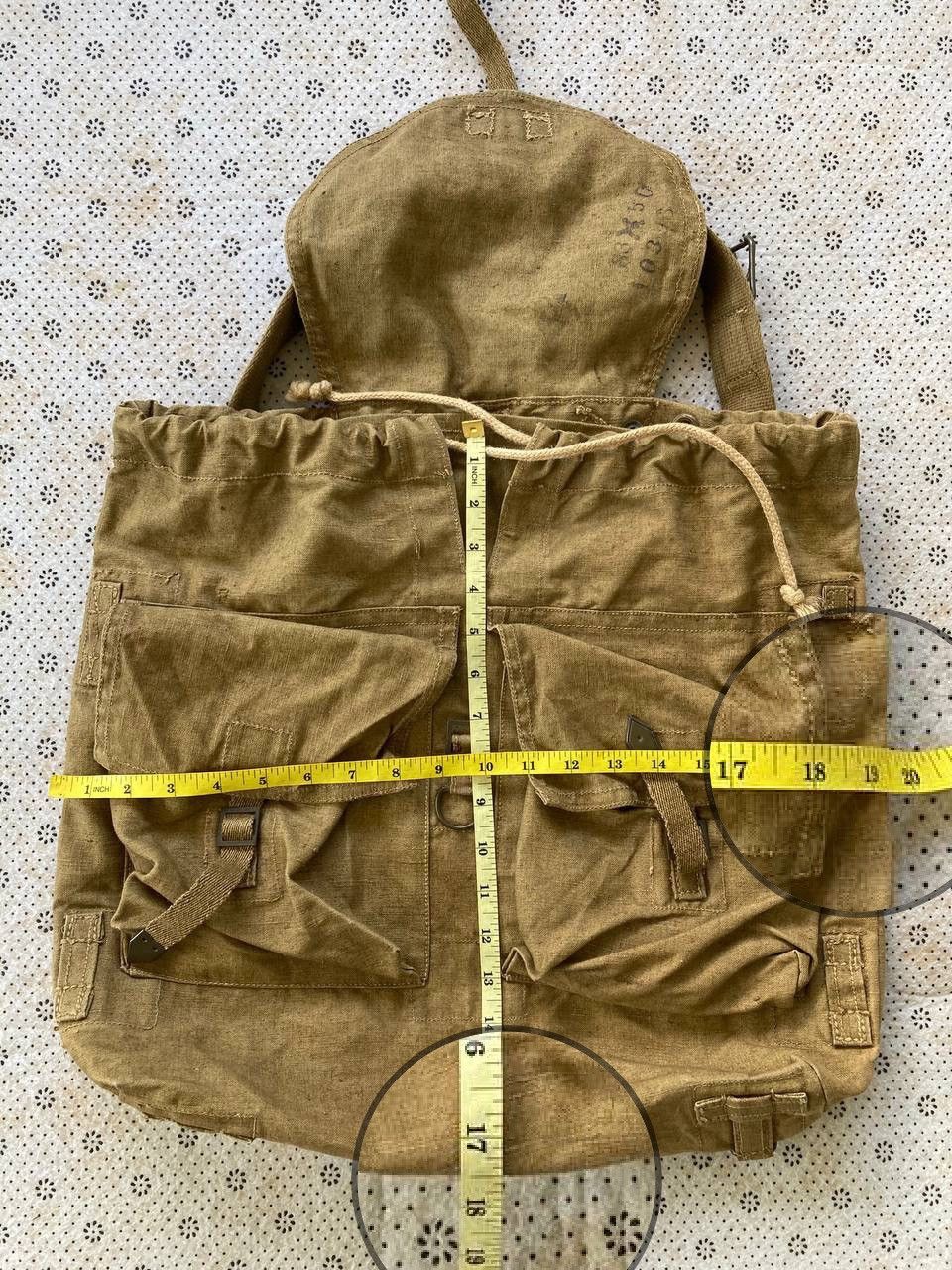 Vintage True Vintage 60s Rucksack Bag Pack Czechoslovakia Army Size ONE SIZE - 4 Thumbnail