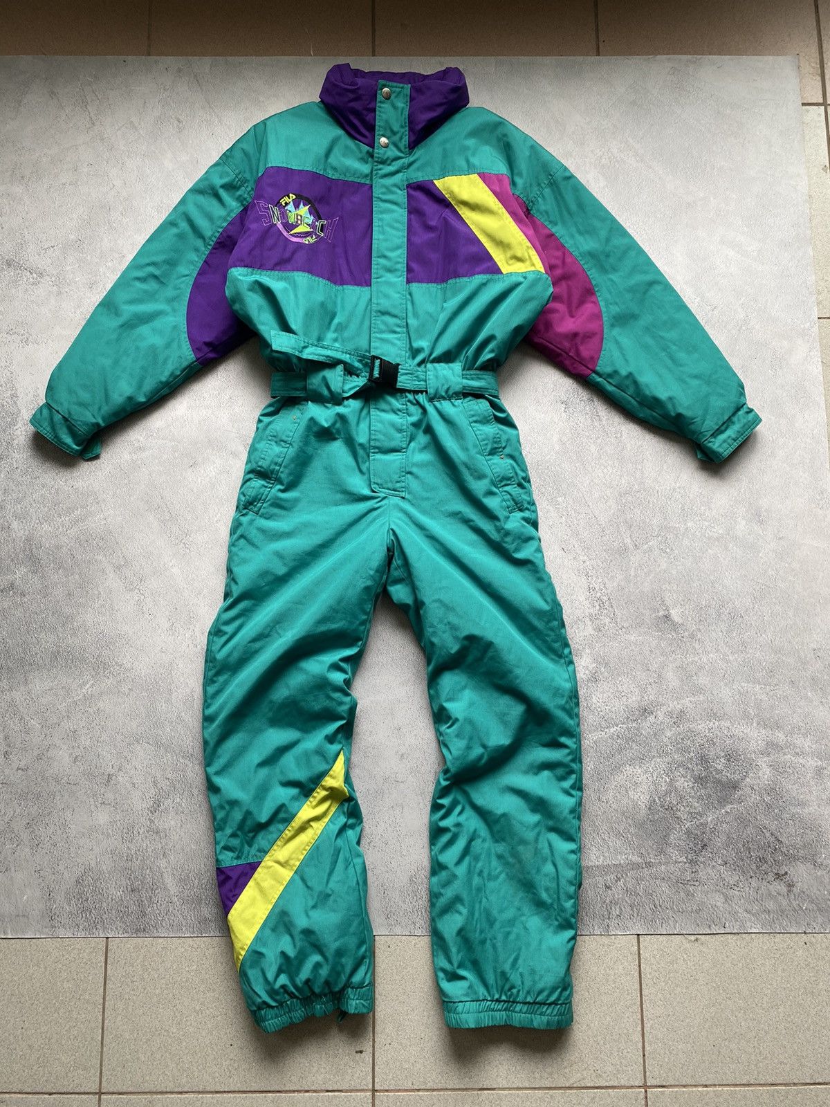 image of Vintage Fila Snowbeach Overalls Ski Suite in Mixed, Men's (Size 38)