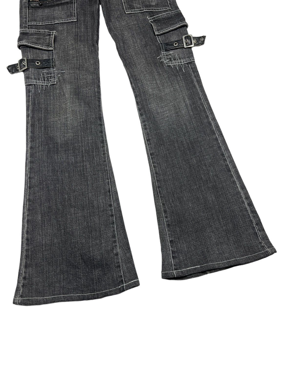 Japanese Brand Algonquins 🇯🇵 Studded Flare Cargo Denim Size US 31 - 3 Thumbnail