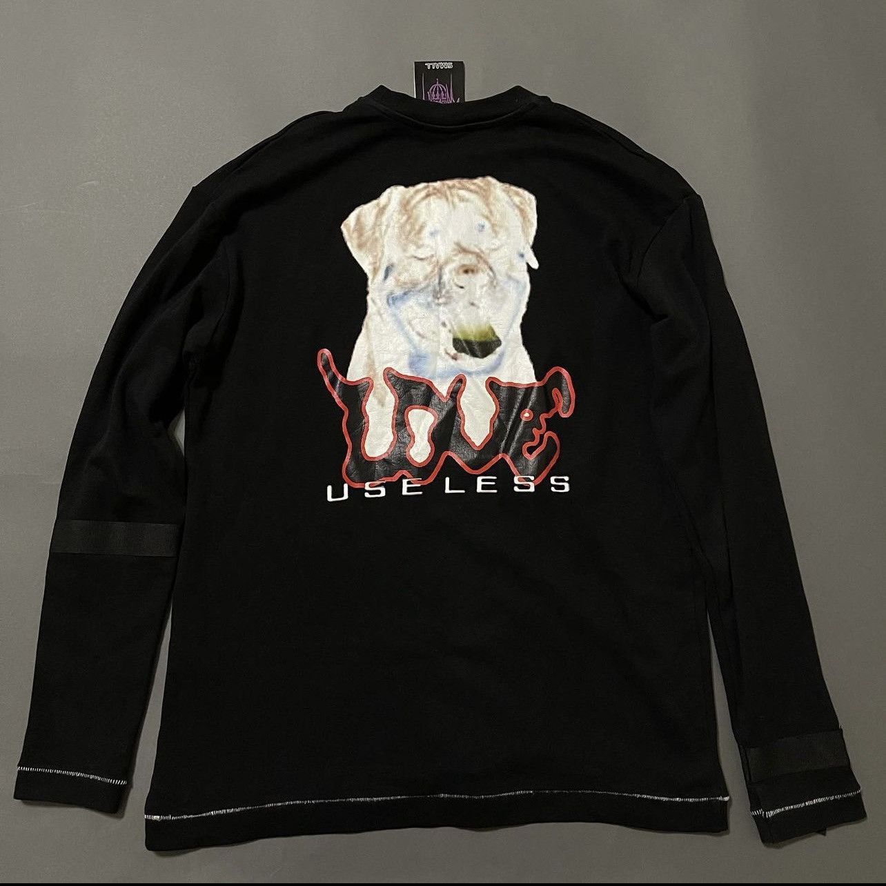 image of Drain Gang Bladee Sbe Bolts Longsleeve Sbg in Black, Men's (Size Small)