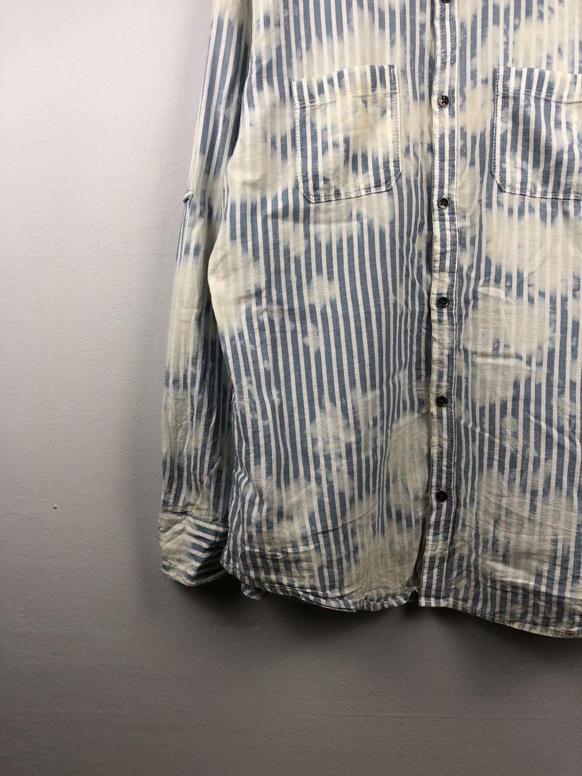 Le Grande Bleu (L.G.B.) I.N.C Concept Acid Wash Tie Dyed Button Up Shirt Size US L / EU 52-54 / 3 - 2 Thumbnail
