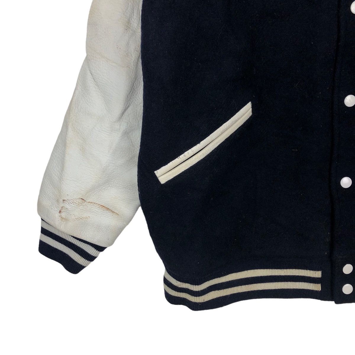 Japanese Brand VINTAGE VARSITY JACKET BAND LEATHER SPORTS SATAN ARBEIT Size US M / EU 48-50 / 2 - 3 Thumbnail