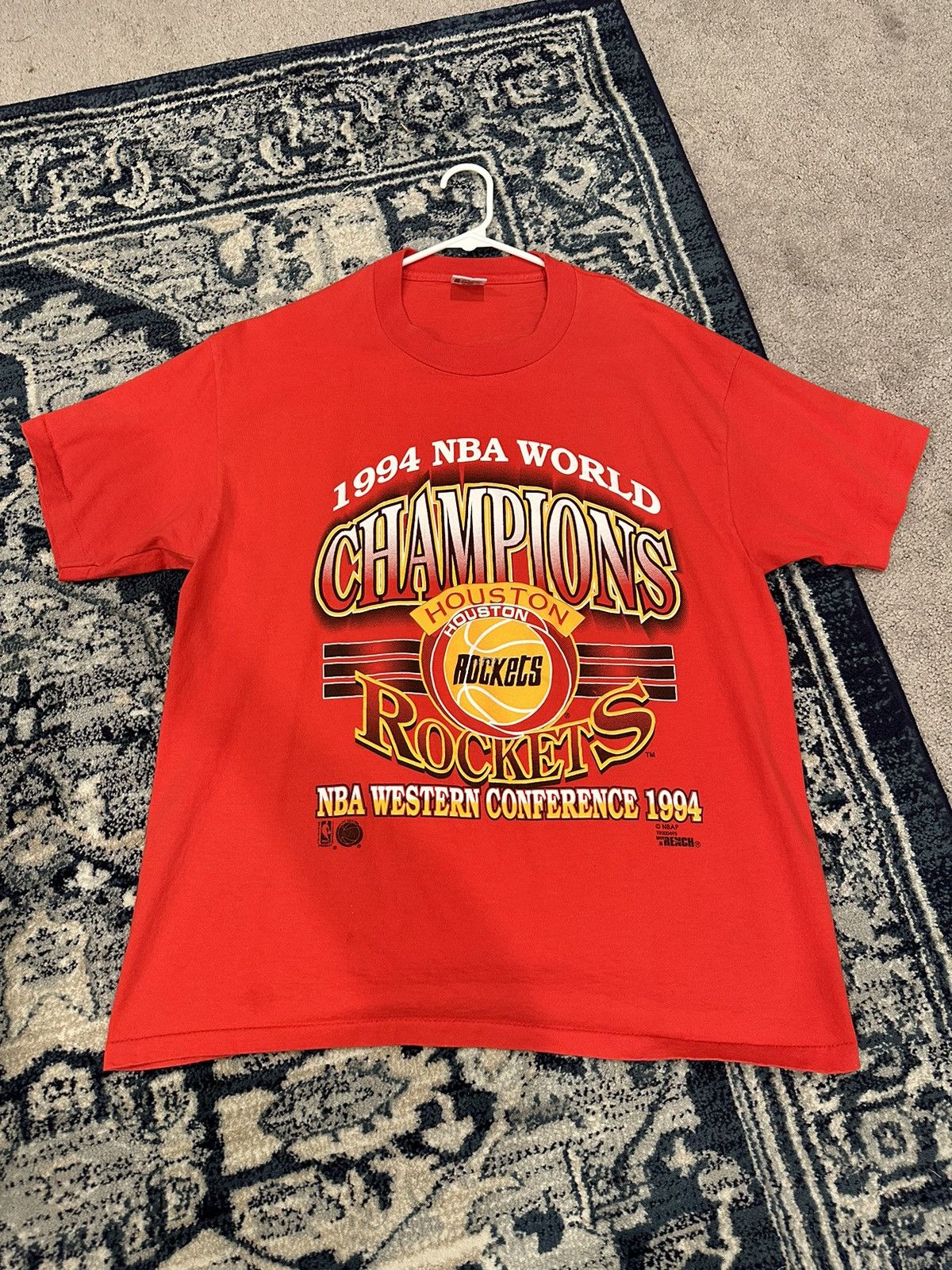 Vintage 90s 1994 Houston Rockets Championship single stitch