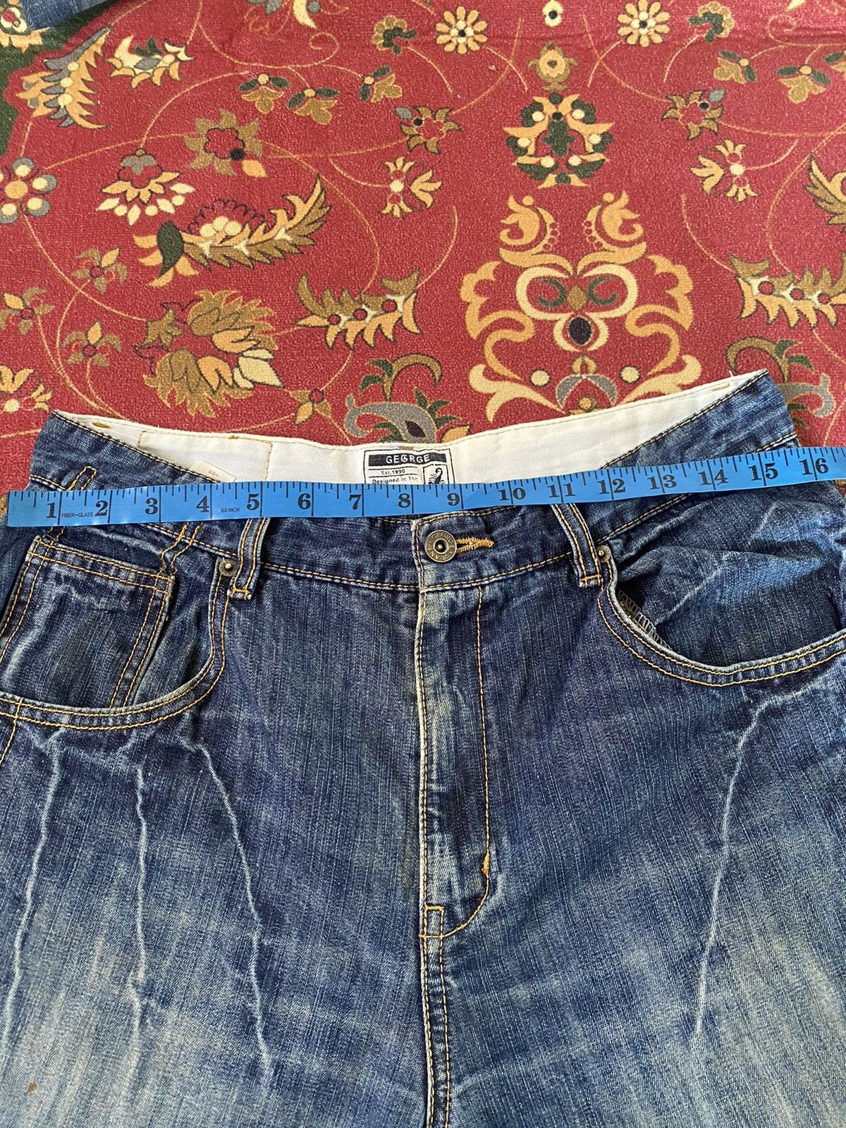 Japanese Brand Vintage GEGRGE Distressed Denim Pant Size US 32 / EU 48 - 18 Thumbnail