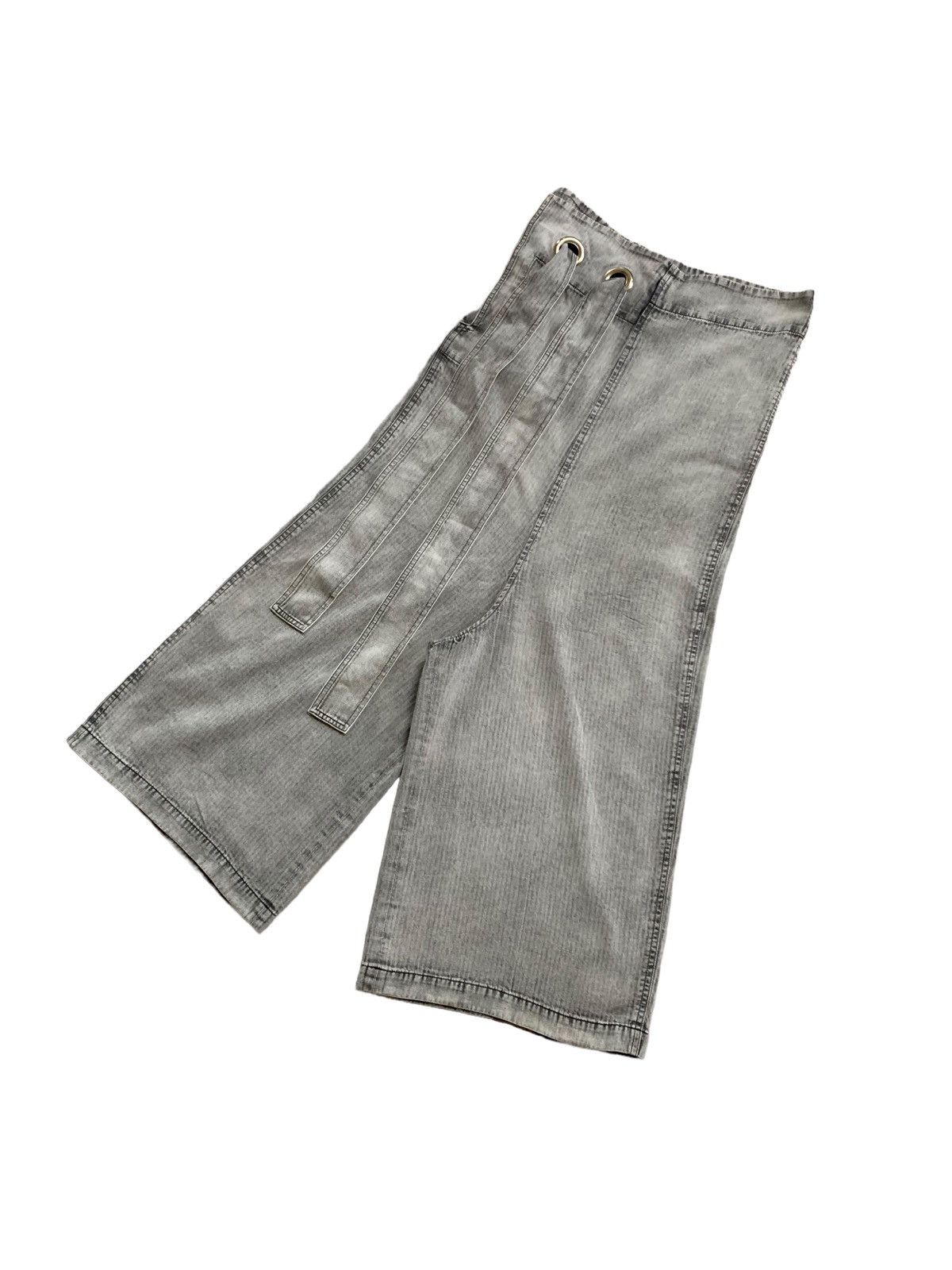 Y's × Y's for Men × Yohji Yamamoto Yohji Yamamoto Y’s Sulfur Herringbone Bleach Ribbon Pants Size US 28 / EU 44 - 11 Thumbnail