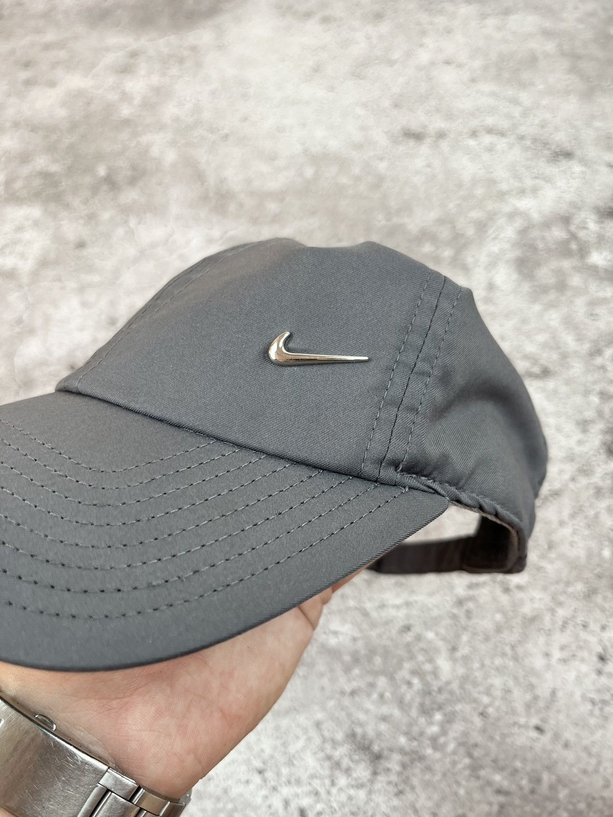 Nike Nike Grey Metal Swoosh Logo Cap Size ONE SIZE - 9 Thumbnail
