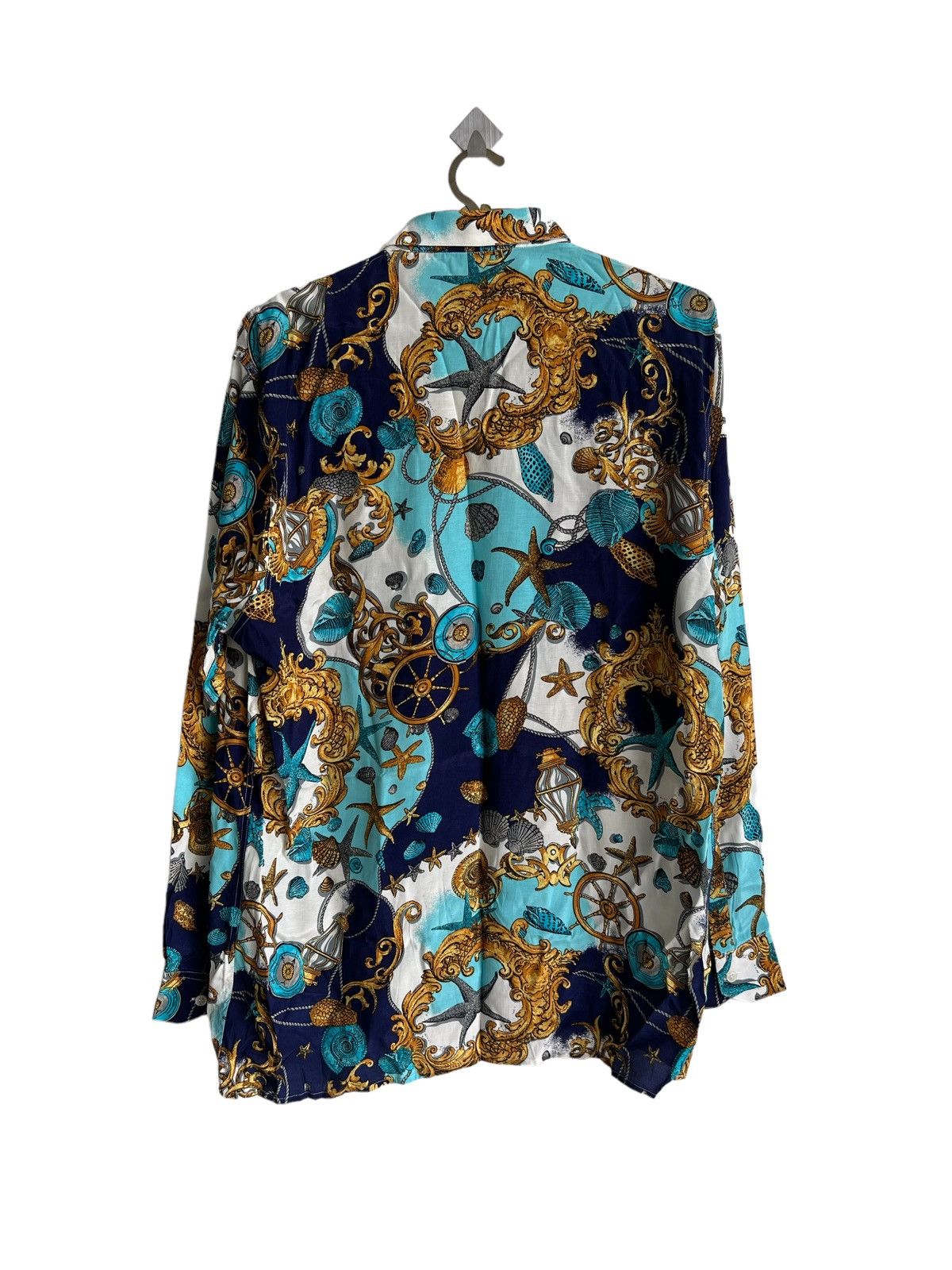 Barque × Versace Prototype Stefano Dassi 🇮🇹 Chain Baroque Luxury Rayon Shirt Size US M / EU 48-50 / 2 - 8 Thumbnail