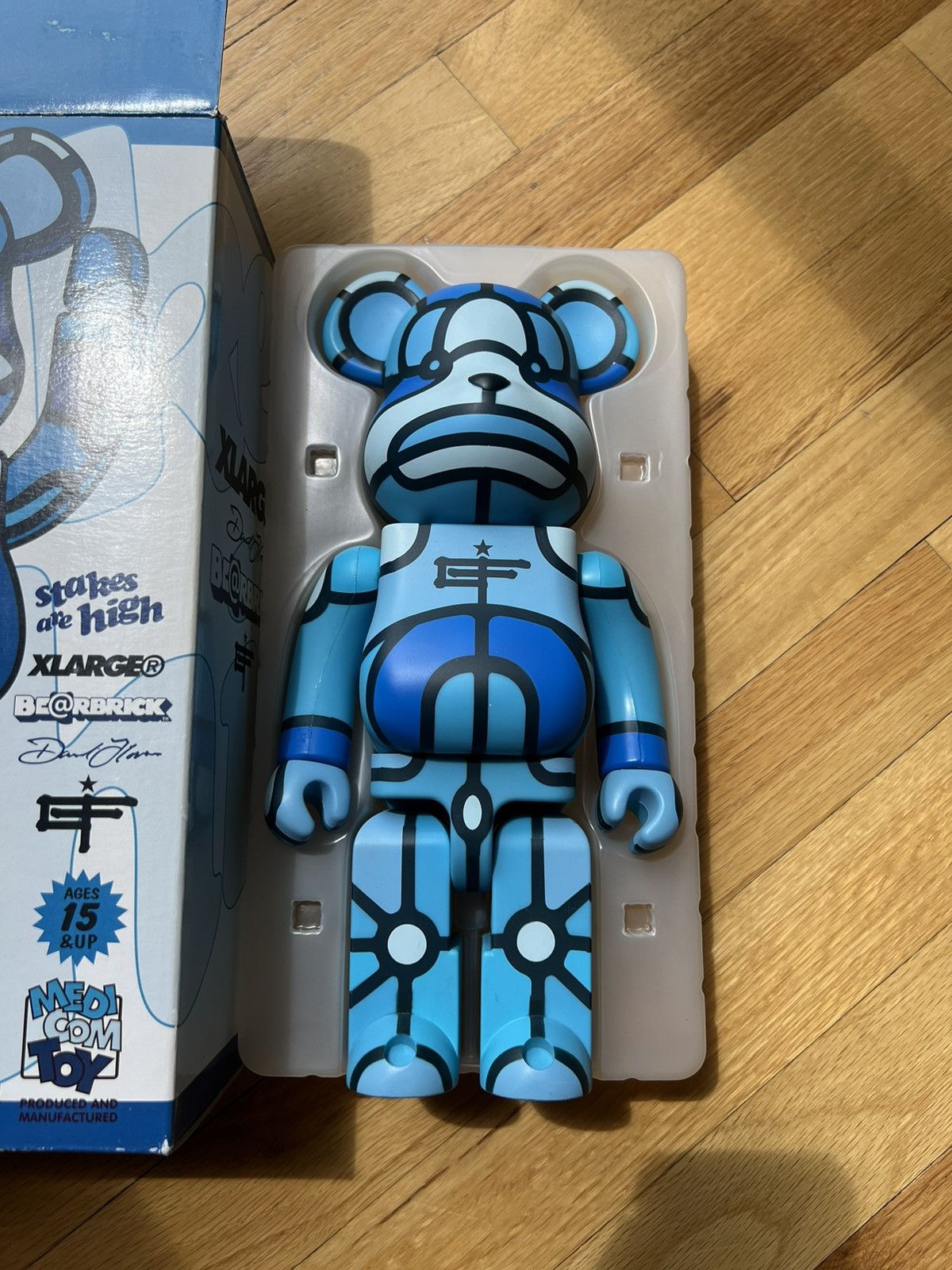 image of 2007 Medicom Bearbrick X-Large David Flores Blue, Men's