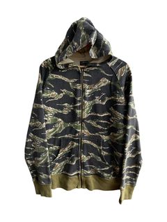 STUSSY/Denim Jkt/M/Denim/MLT/Camouflage/STUSSY CAMO ZIP WORK