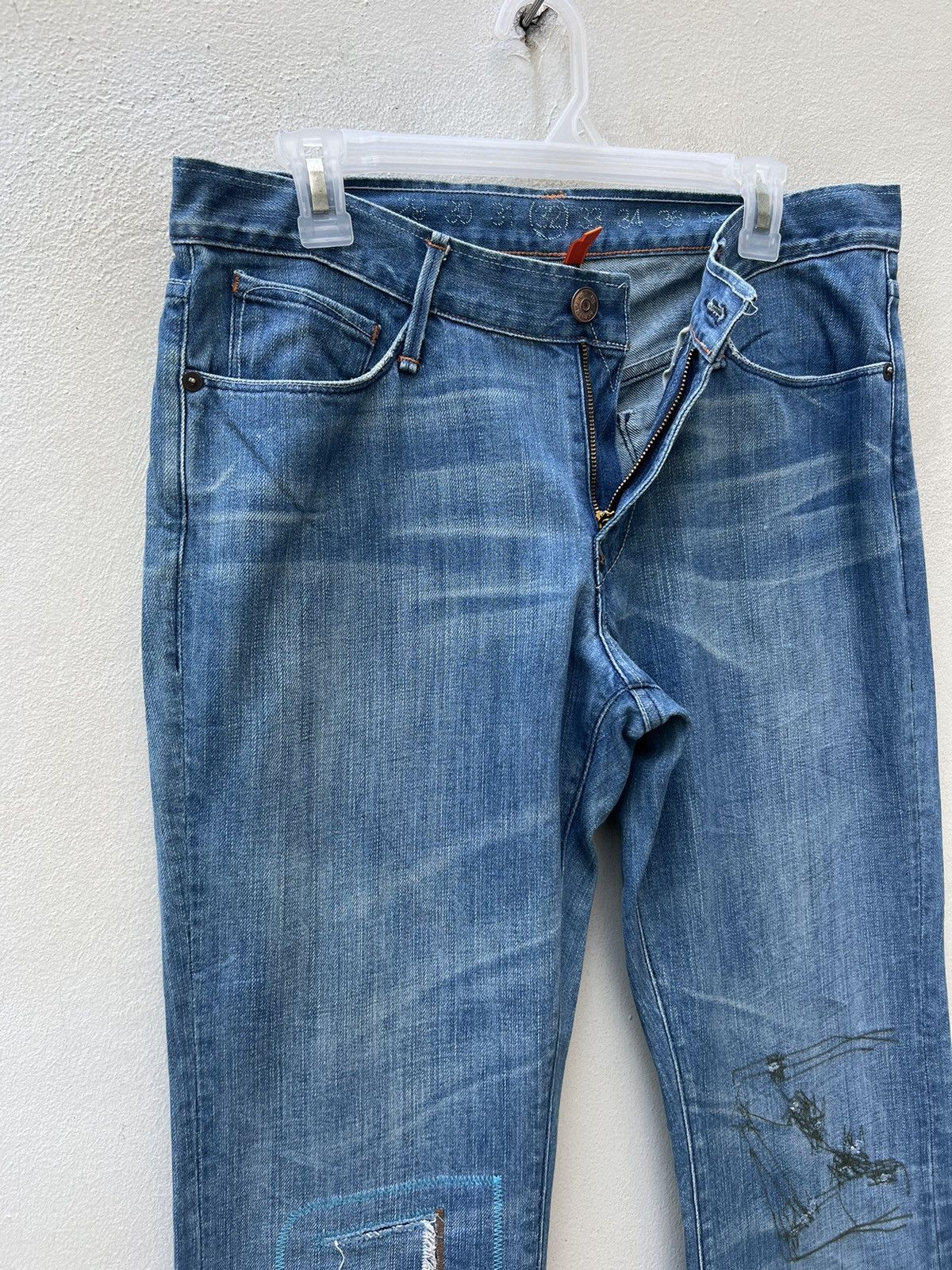 Earnest Sewn Vintage Earnest Sewn Distress Patchwork Denim Bootcut Jeans Size US 32 / EU 48 - 8 Thumbnail