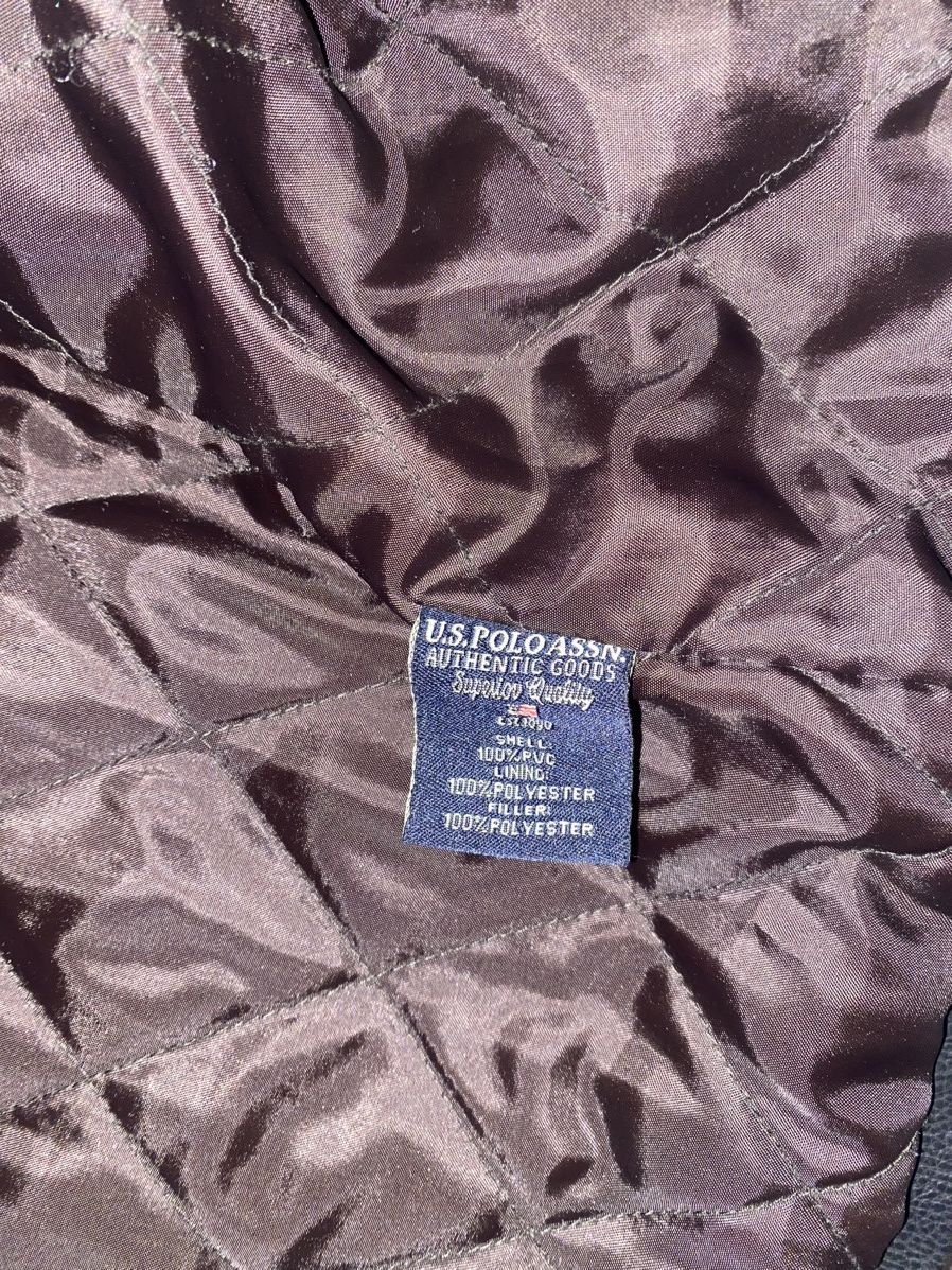 U.S. Polo Assn. US POLO ASSN Dark Brown Leather Jacket Size