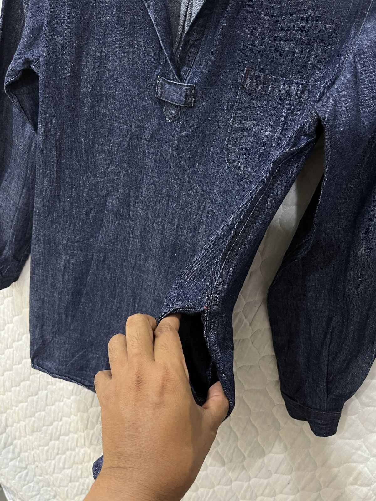 Japanese Brand (Uuuu)⚡️⚡️⚡️ UME BRISE PULLOVER DENIM SHIRTS Size M / US 6-8 / IT 42-44 - 7 Thumbnail
