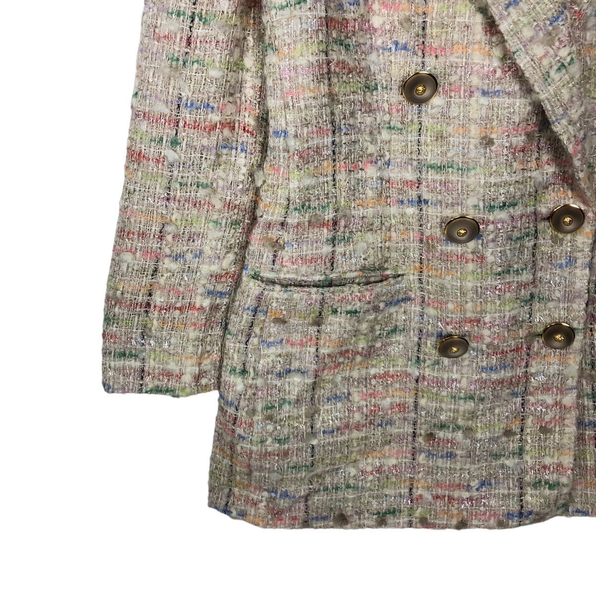 Japanese Brand VINTAGE TWEED JACKET ITALIAN MADE COUTURE BY CLARA DELLA Size US S / EU 44-46 / 1 - 3 Thumbnail
