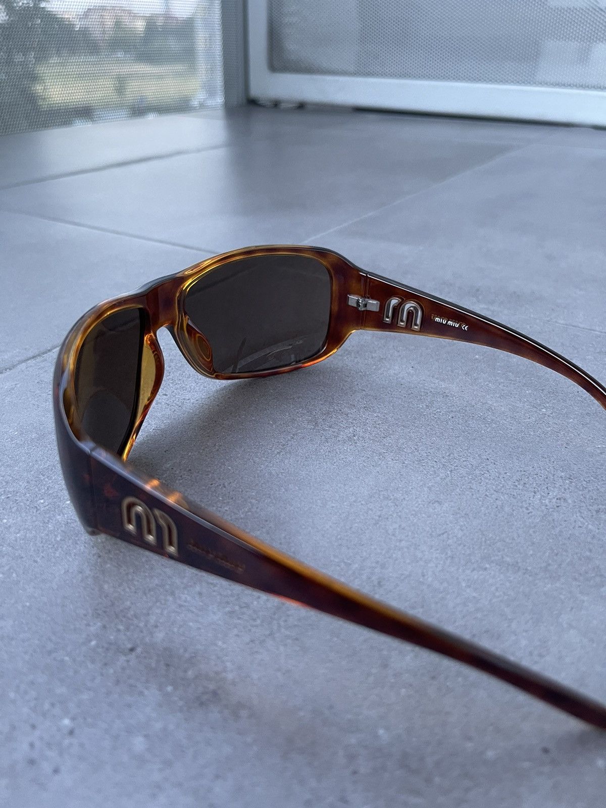 Miu Miu !DS! Miu Miu SMU08H 2AU-8C1 Tiger Camo Shield Sunglasses Size ONE SIZE - 6 Thumbnail