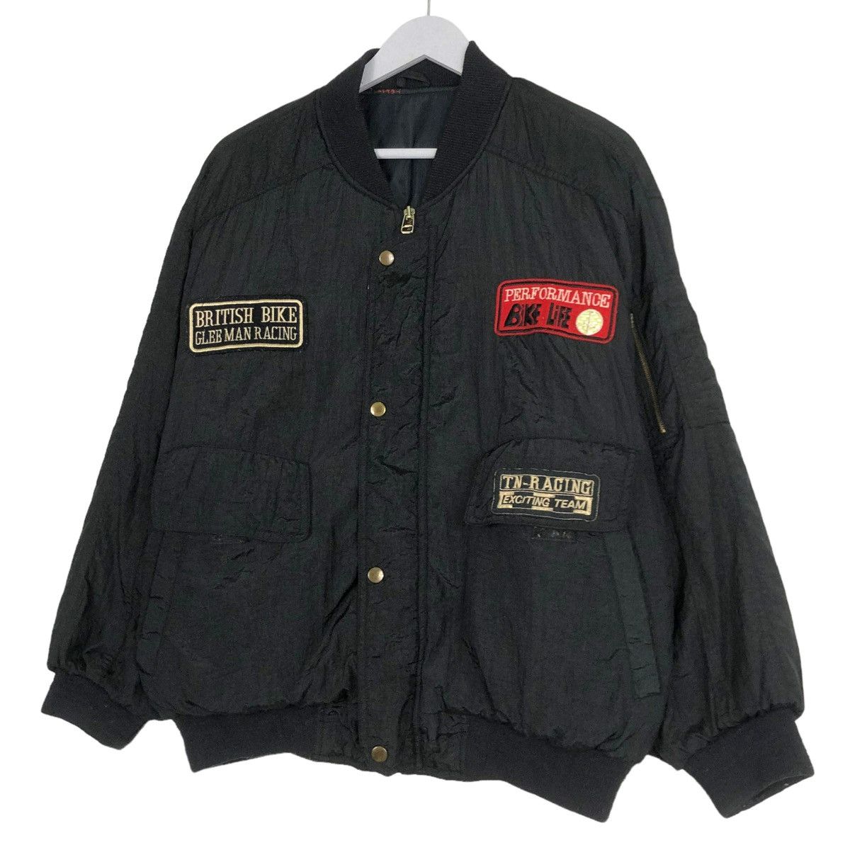 Japanese Brand 💥80s BRITISH BIKE GLEE MAN RACING BOMBER JACKET Size US M / EU 48-50 / 2 - 2 Thumbnail