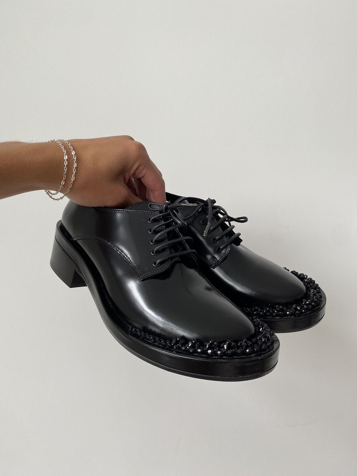 H & M Derby Lace Up Black Shoes Size sold 8.5