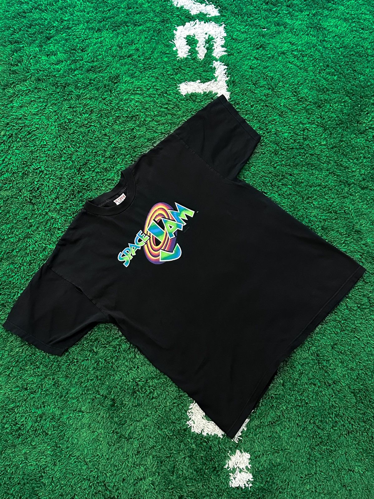 image of Vintage 1996 Space Jam Logo Tee in Black, Men's (Size XL)