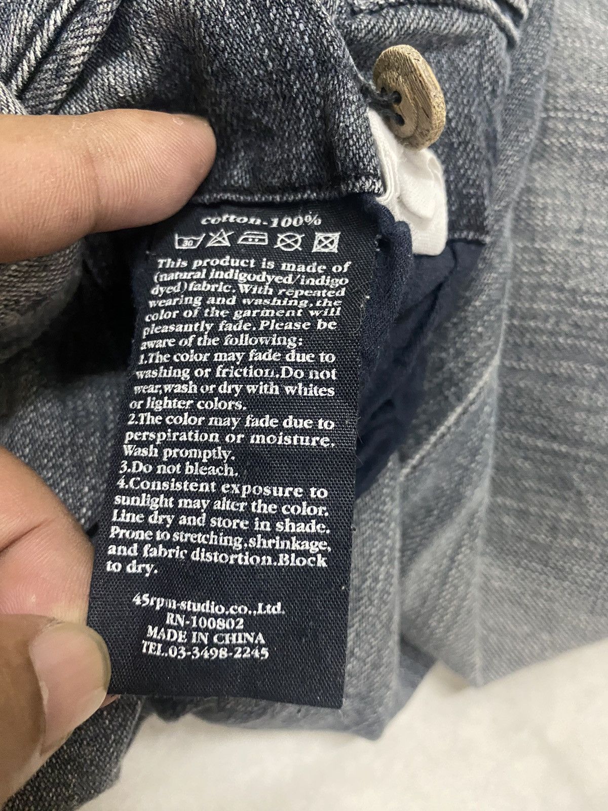 45rpm 45 rpm Indigo Distressed Pants Size US 30 / EU 46 - 11 Thumbnail