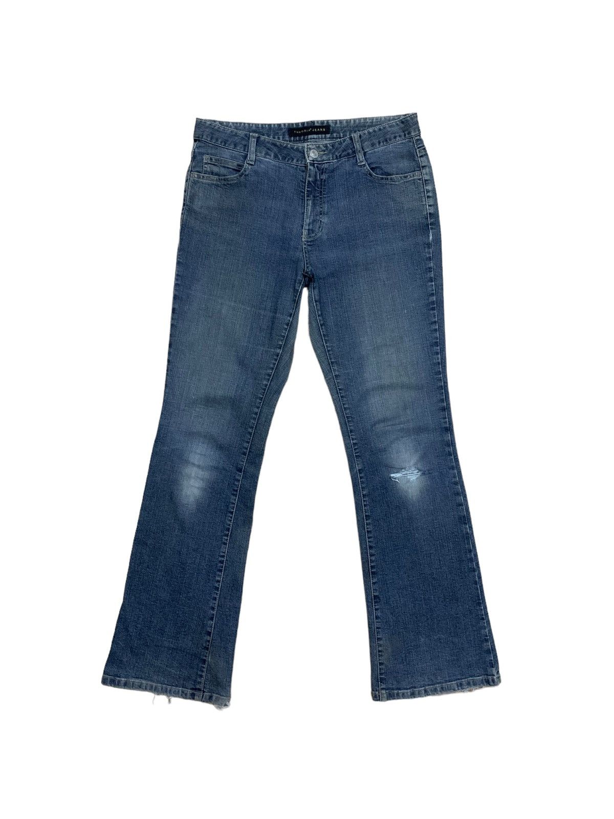 If Six Was Nine × Japanese Brand × Le Grande Bleu (L.G.B.) 🔥Flare🔥 Vintage Theoria Bootcut Distress Jeans Size 28" / US 6 / IT 42 - 1 Thumbnail