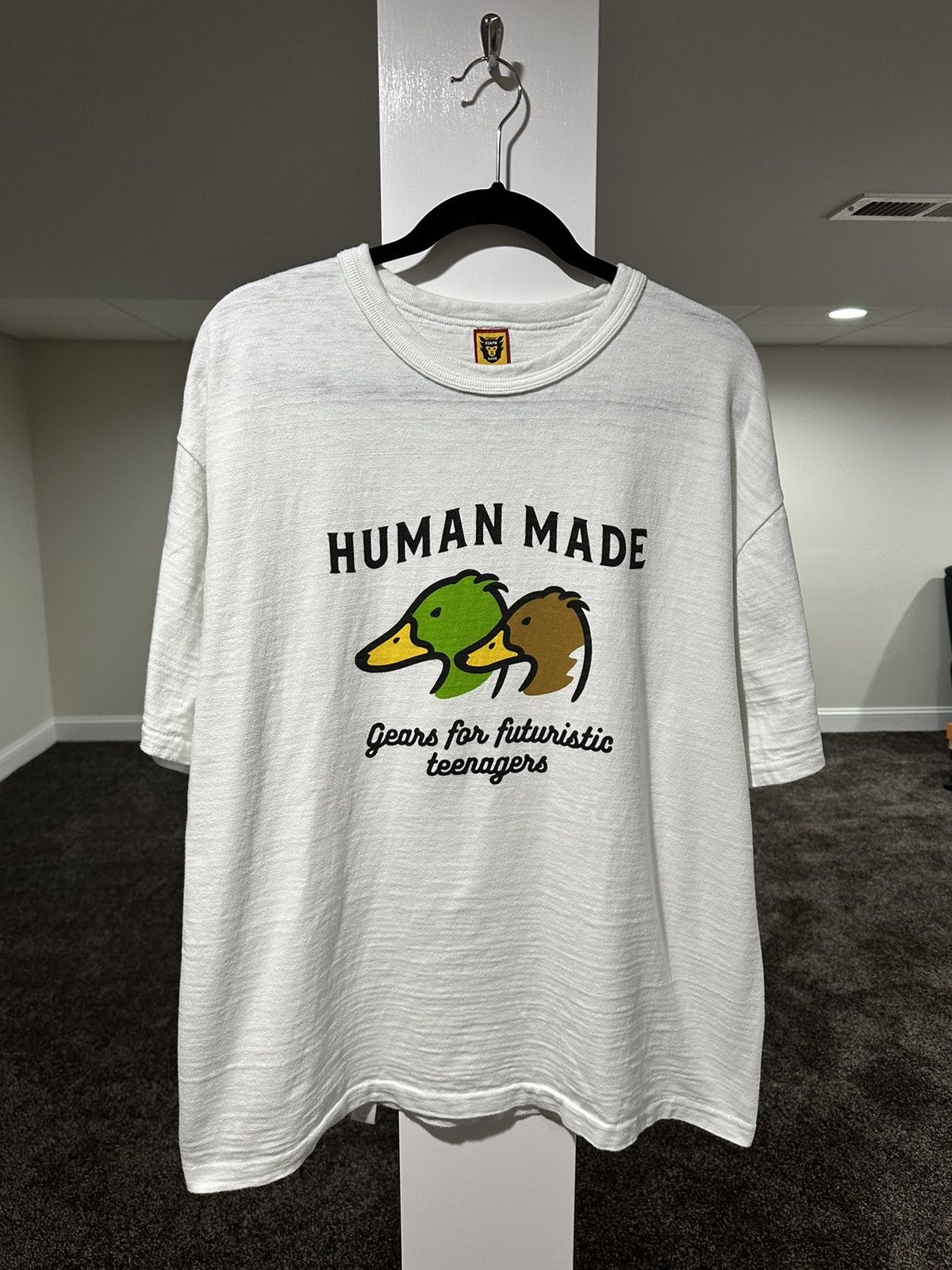 Image of Human Made White Duck Short Sleeve T-Shirt, Men's (Size XL)