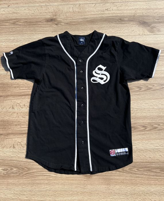 Stussy button discount up jersey