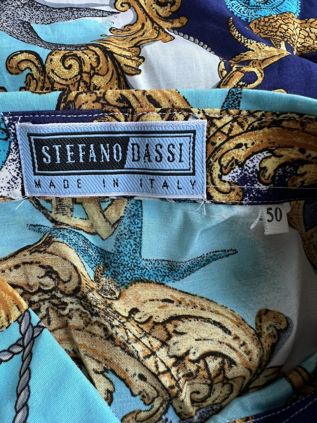 Barque × Versace Prototype Stefano Dassi 🇮🇹 Chain Baroque Luxury Rayon Shirt Size US M / EU 48-50 / 2 - 9 Thumbnail