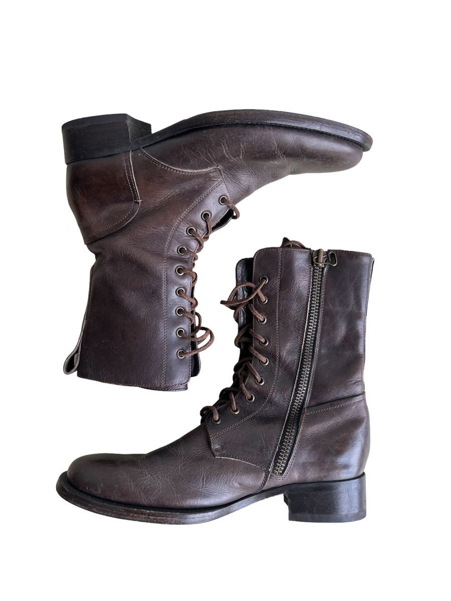 Buttero OG Buttero 🇮🇹 Carpe Diem Side Zipper Leather Combat Boots Size US 8.5 / EU 41-42 - 3 Thumbnail