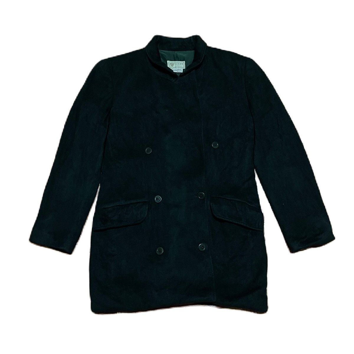 Gucci Vintage 80s GUCCI Minimalist wool coat blazer Size 38L - 3 Thumbnail