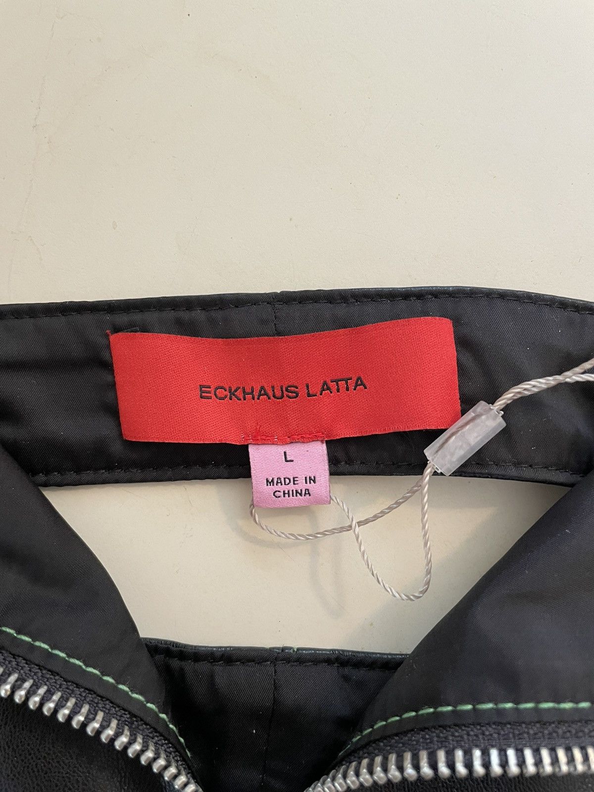 Eckhaus Latta contrast stitch zip up switch halter top nwt Size L / US 10 / IT 46 - 5 Thumbnail