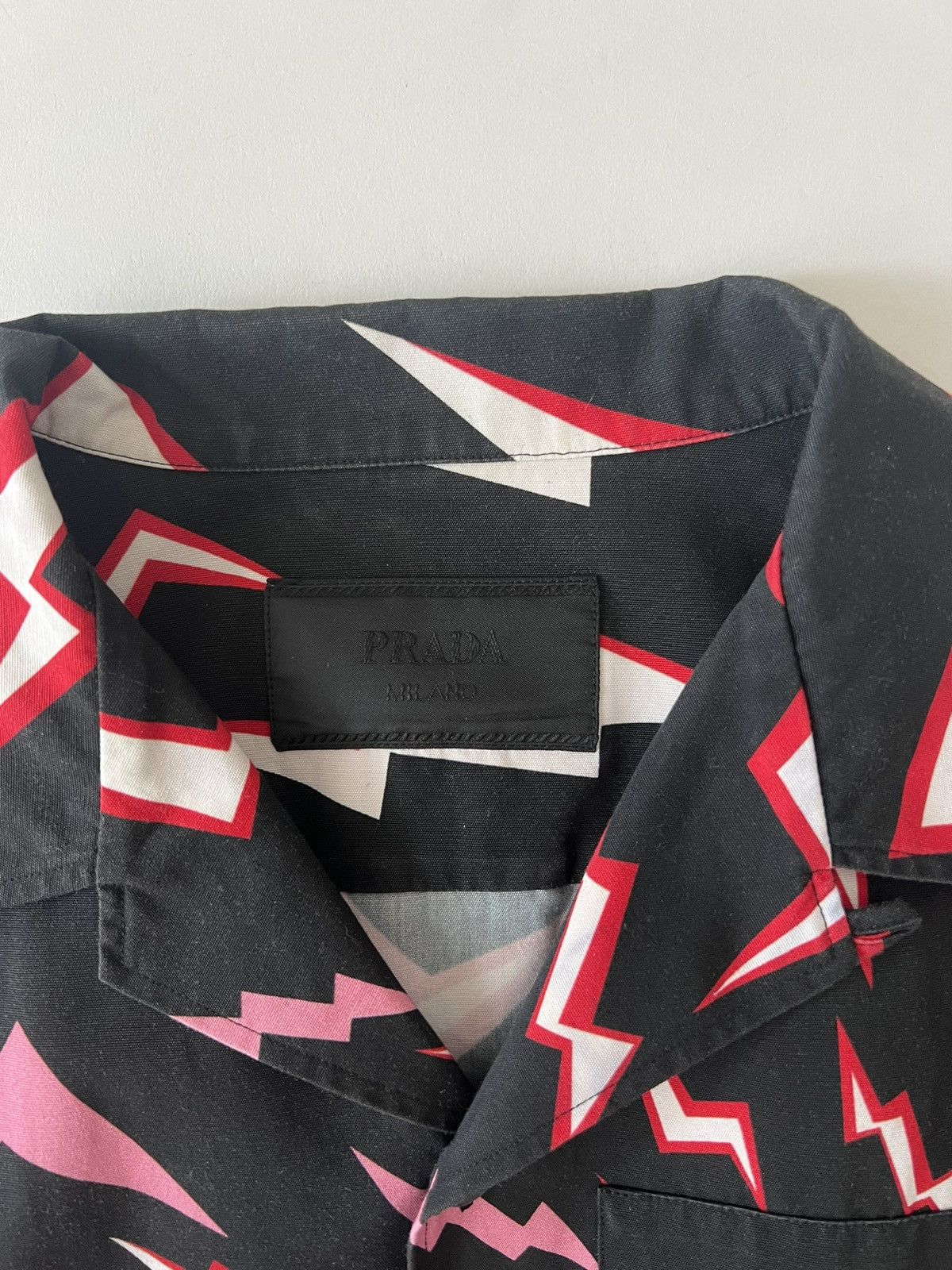 Prada Prada Printed Thunder Cotton Poplin Shirt Size US S / EU 44-46 / 1 - 8 Thumbnail