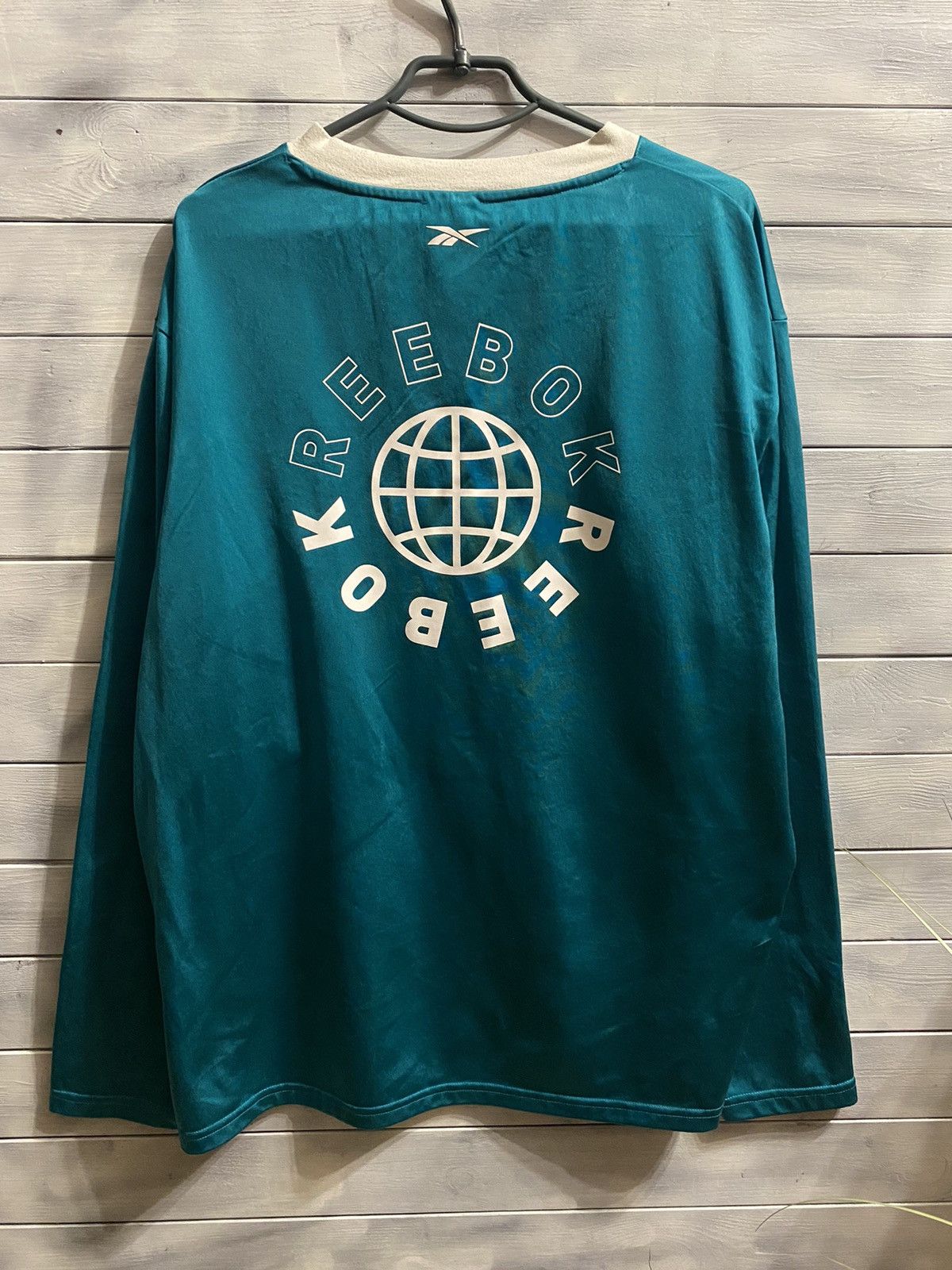 Reebok Rare Vintage Long-Sleeve REЕBOK. Y2K style. Size US XL / EU 56 / 4 - 2 Thumbnail