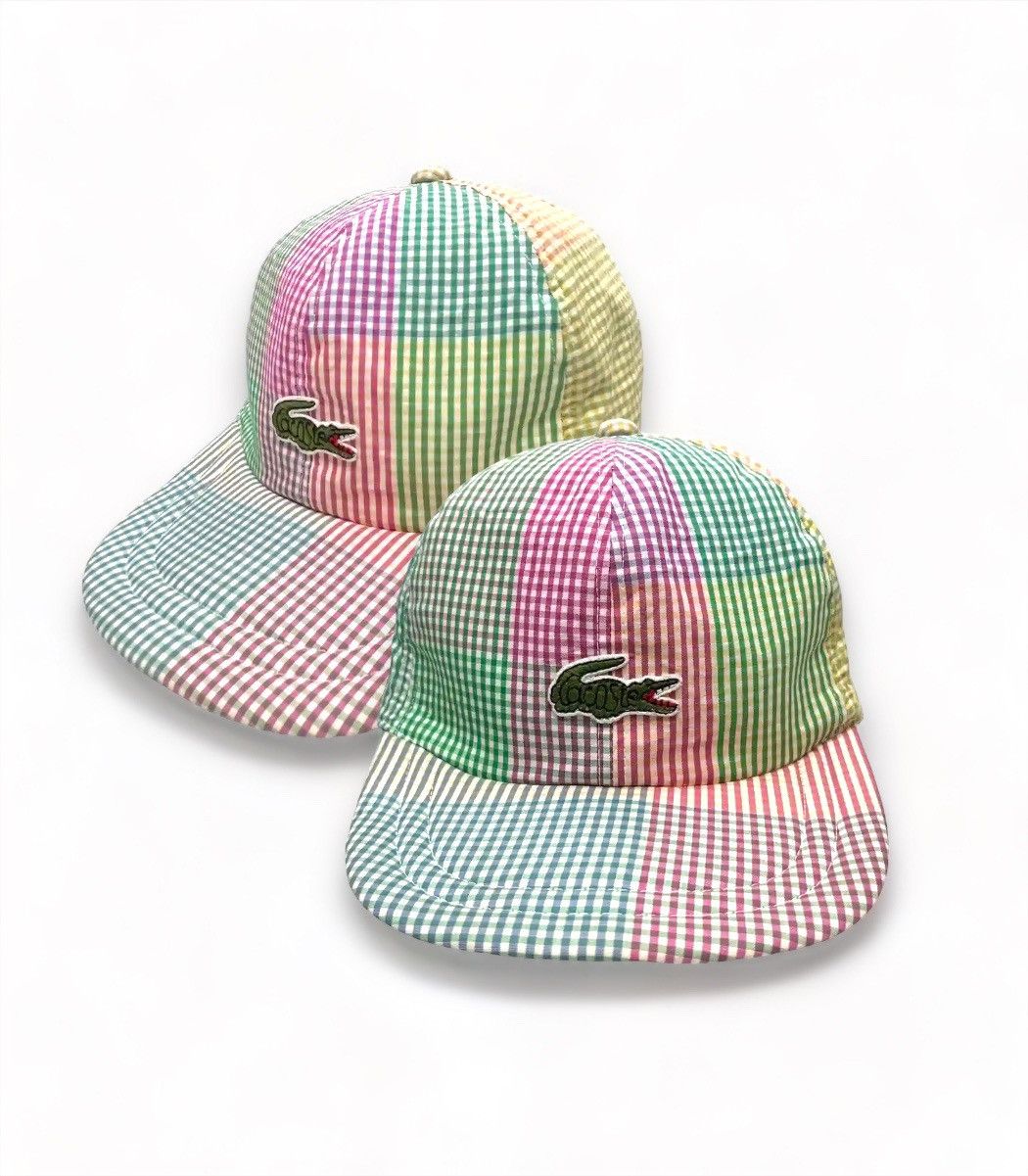 image of Edition Japan x Lacoste Vintage Lacoste Hype Small Check Multicolor Snapback Hat, Men's