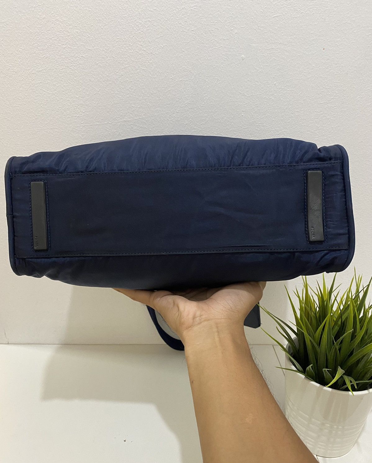 Prada Prada Tessuto Nylon Navy Blue Handbag Size ONE SIZE - 7 Thumbnail