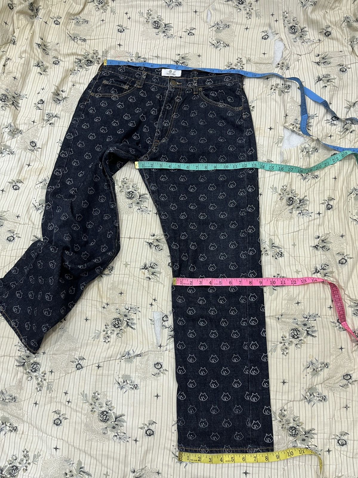 Issey Miyake (Rrrr). RARE NE-NET ISSEY MIYAKE FULLPRINT CAT LOGO Size US 33 - 19 Thumbnail