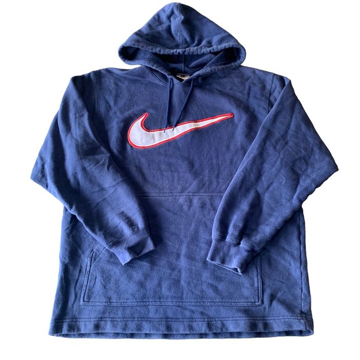White vintage nike hoodie hot sale